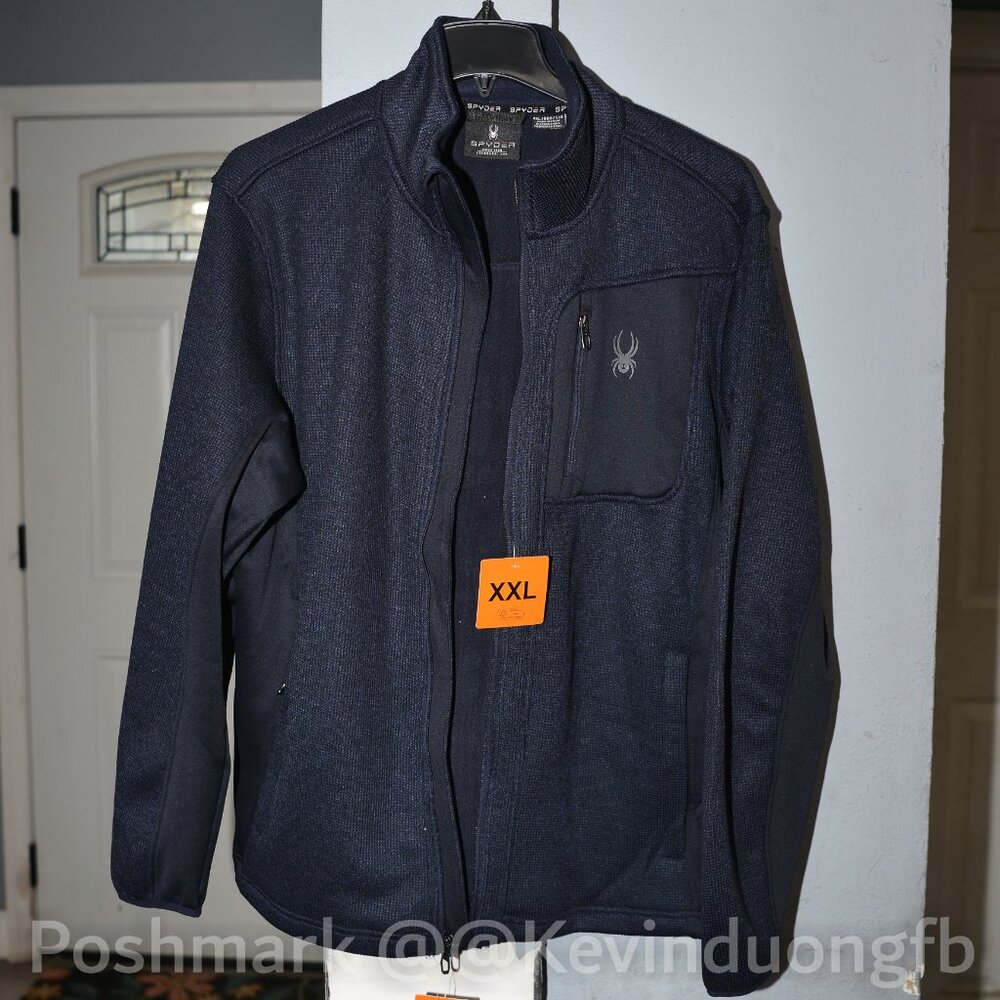 Spyder Men's Full Zip Jacket-Blue